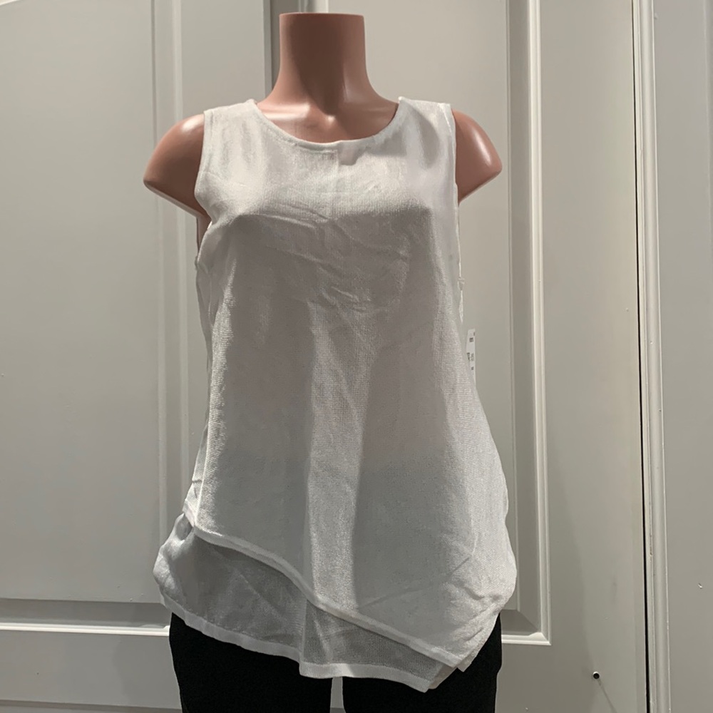 NWT Joan Vass Asymmetrical Tunic Top